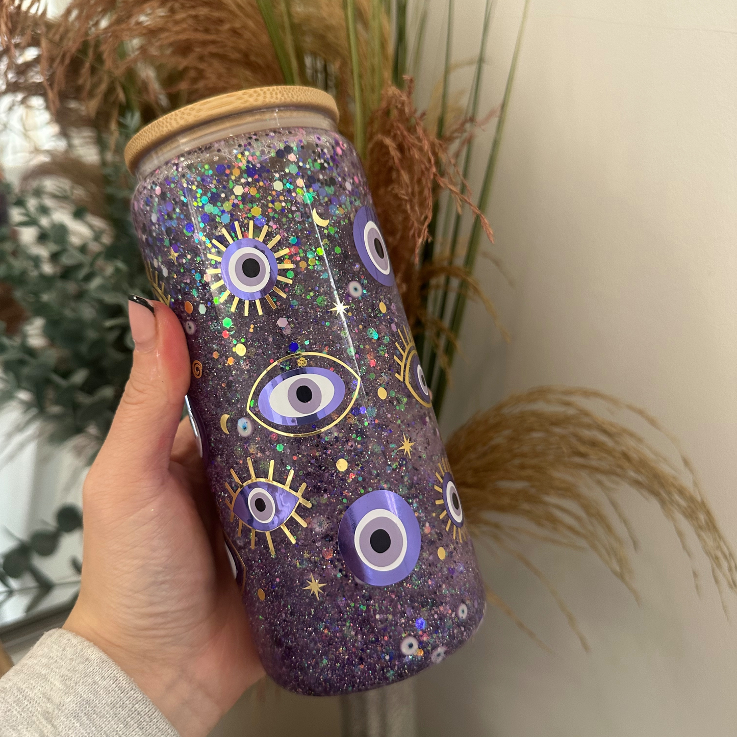 Purple Evil Eye Snowglobe