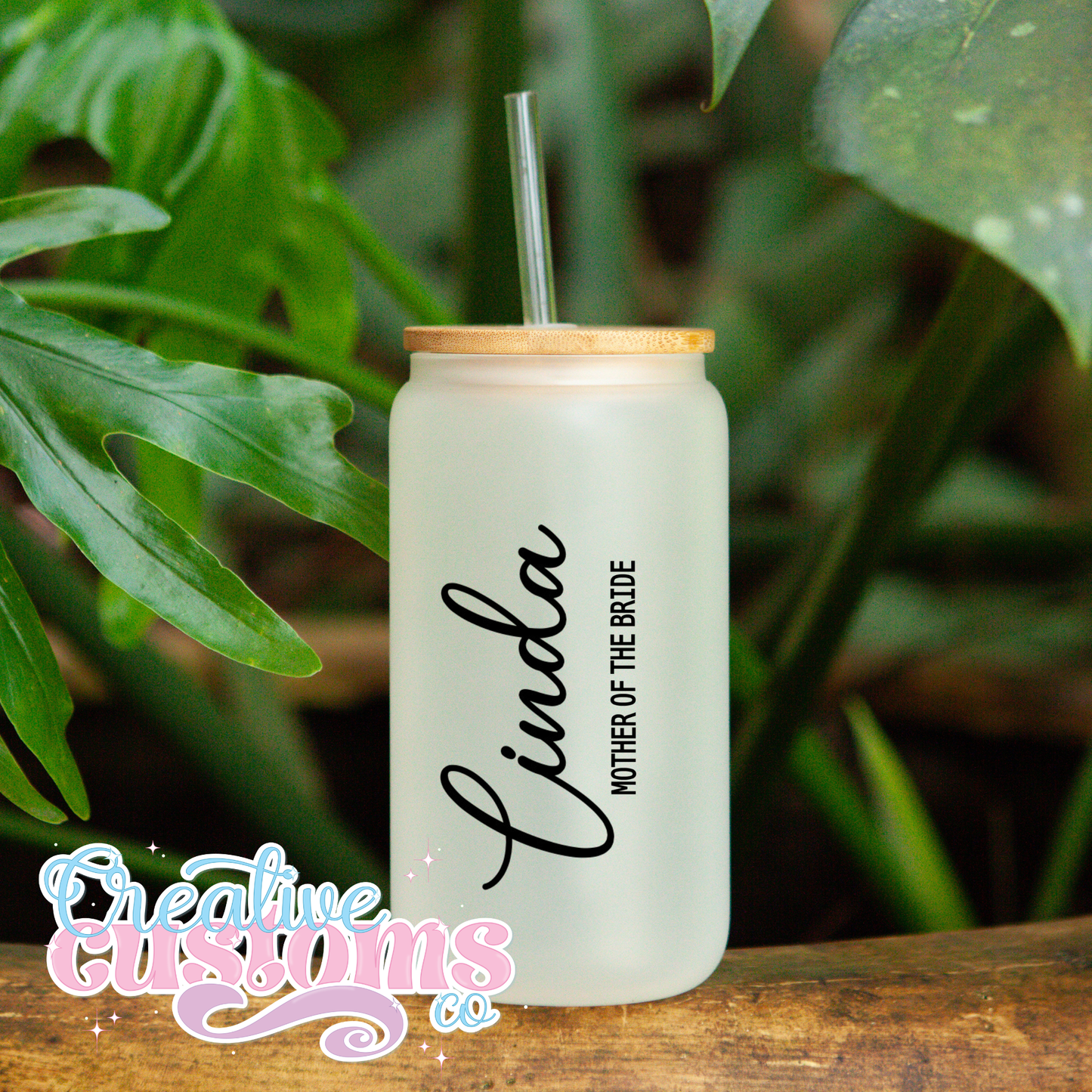 Bridal Party Glass Can