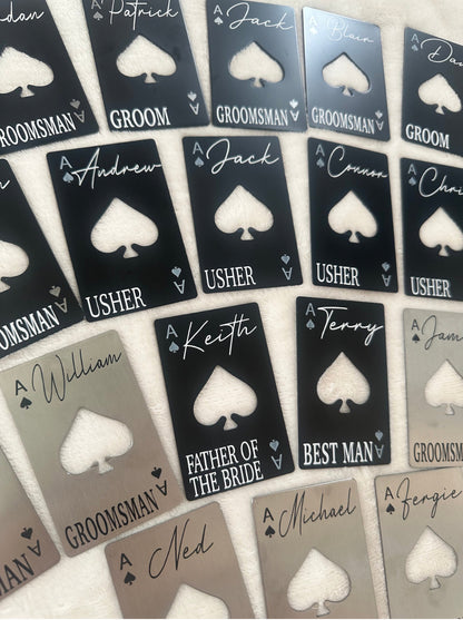 Personalised Metal Bottle Opener Gift | Wedding day Gifts Keepsake