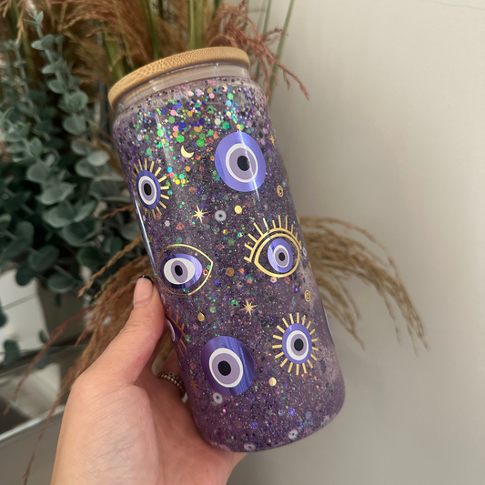 Purple Evil Eye Snowglobe