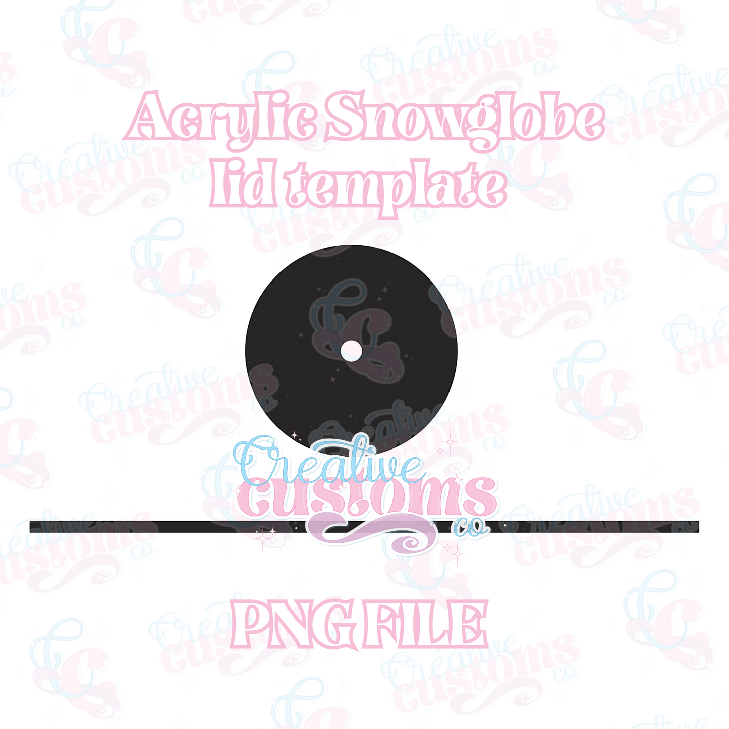 Acrylic Snowglobe Lid Template