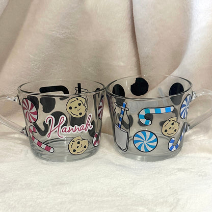 Milk & Cookies Large Glass Mug