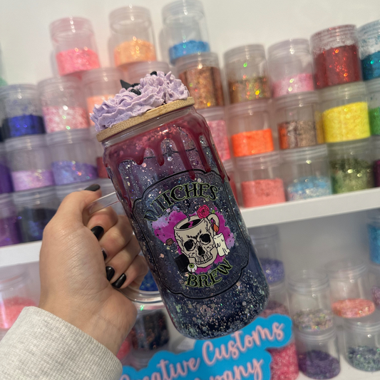 Glow in the dark Witches Brew Snowglobe