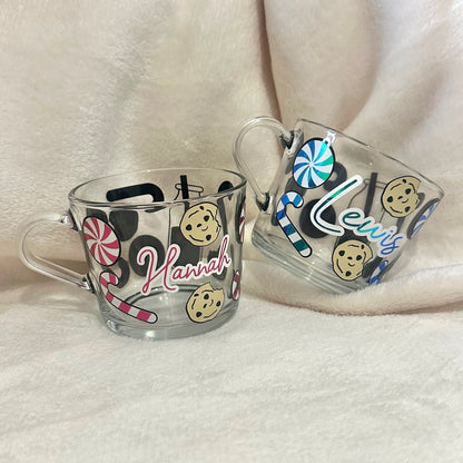 Milk & Cookies Large Glass Mug