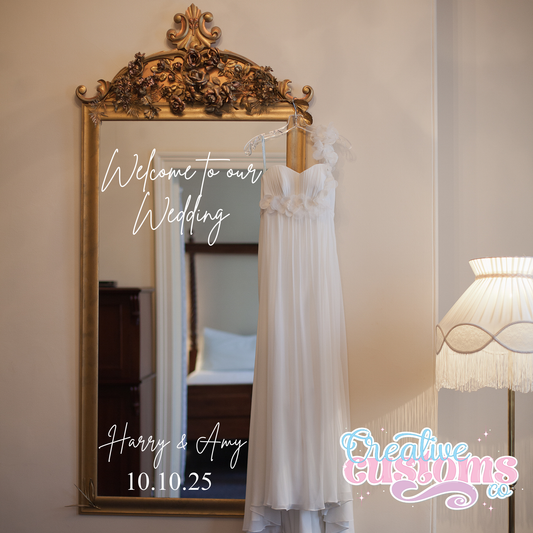 Wedding Mirror Decal