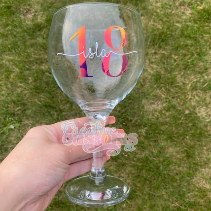 Personalised Birthday Glass