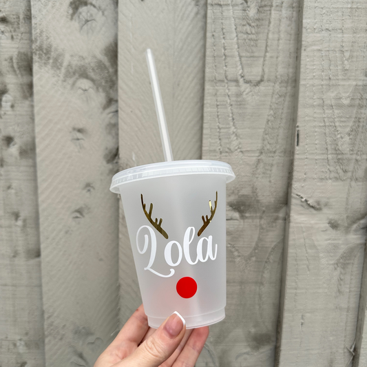 Personalised Reindeer Cold Cup