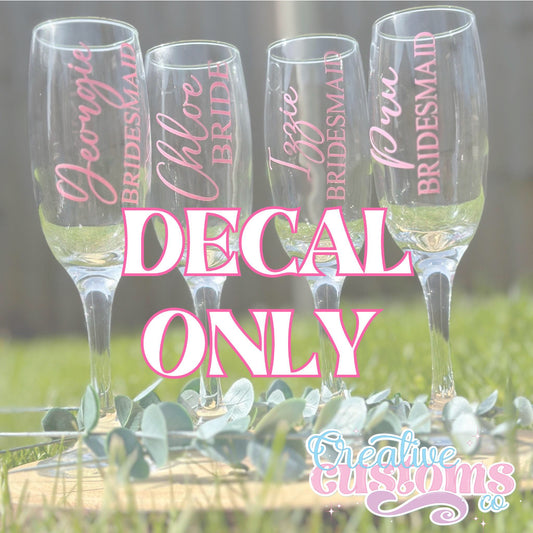 Personalised Champagne Decals