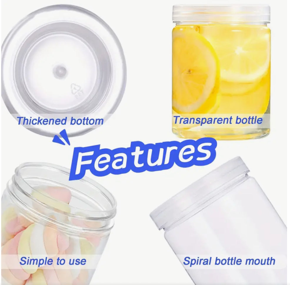 Clear Plastic Container with Lid - Approx 4oz