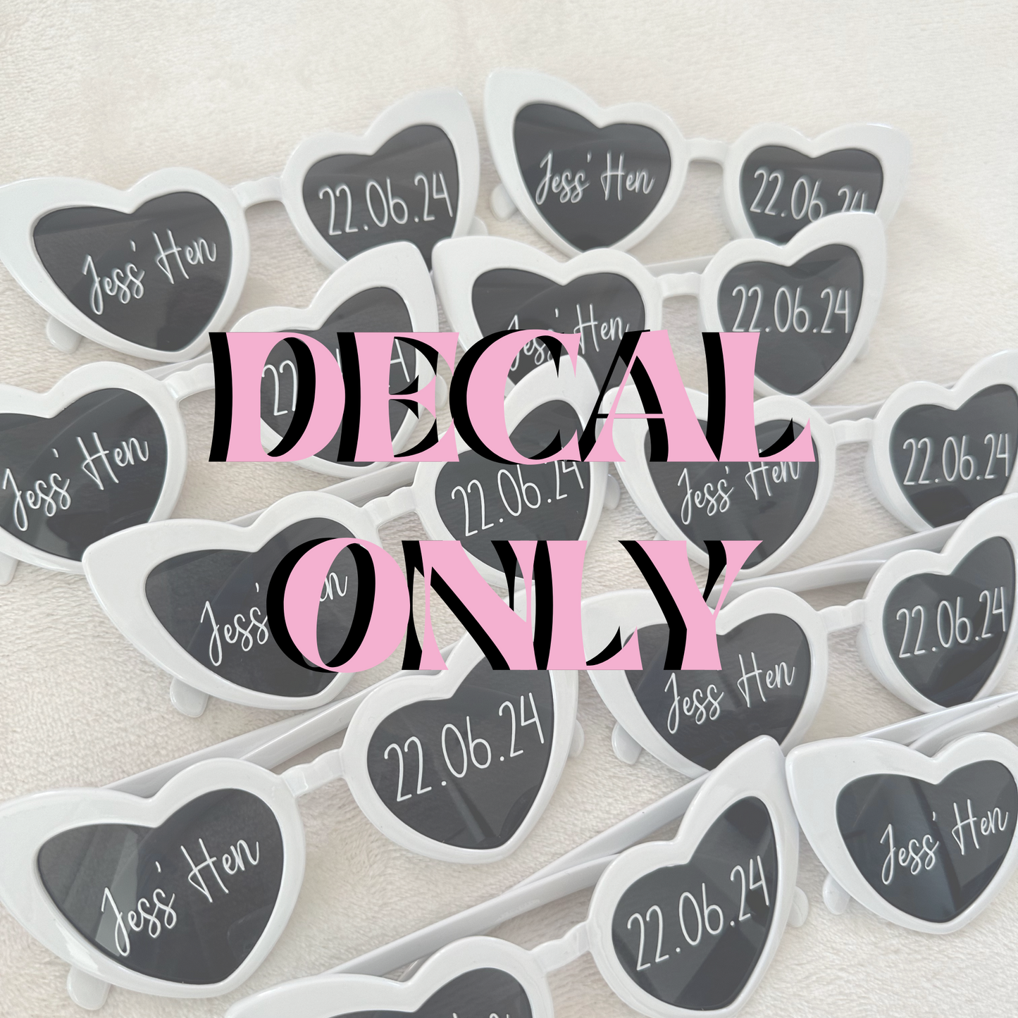 Wedding Sunglasses Decals