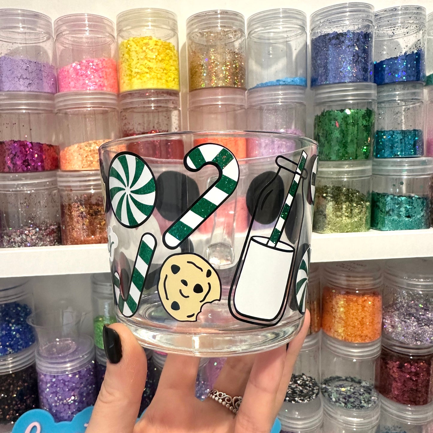 Milk & Cookies Large Glass Mug