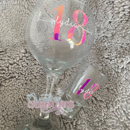 Personalised Birthday Glass