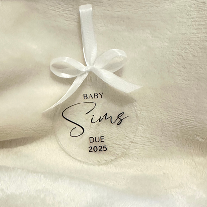 Baby Announcement Bauble