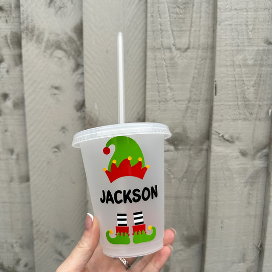 Personalised Elf 16oz Cold Cup