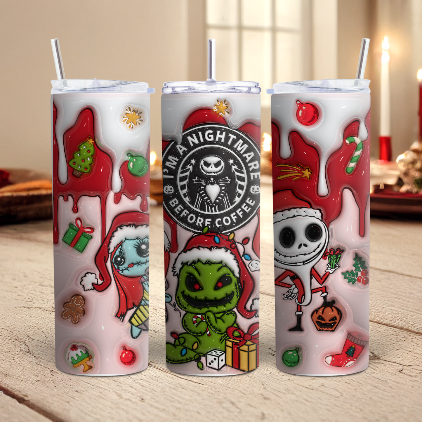 Nightmare Before Coffee Tumbler