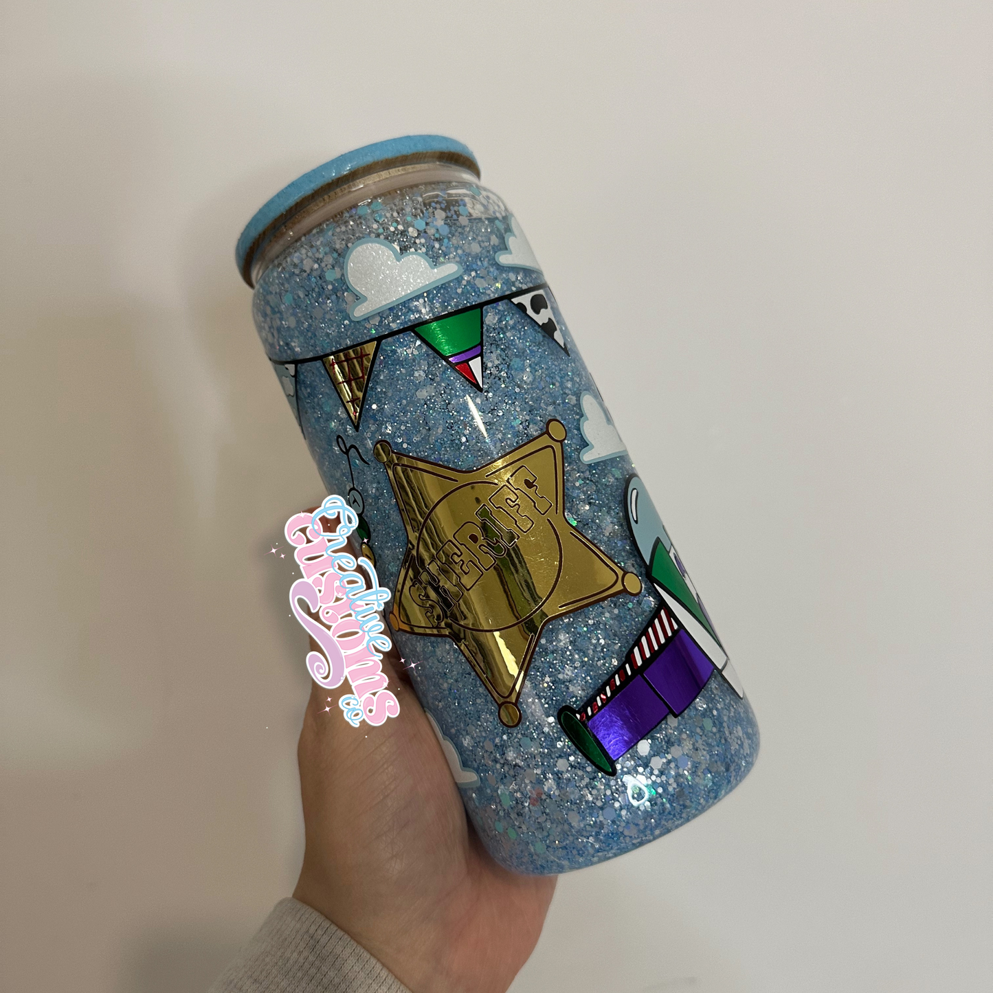 Toy Inspired Glass Snowglobe