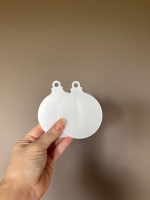 DESTASH - 2 sublimation backed acrylic baubles