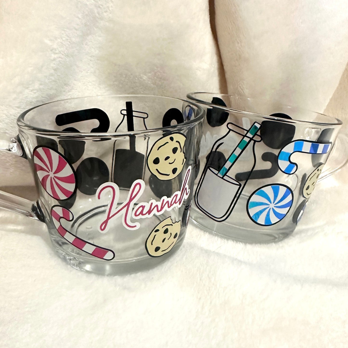 Milk & Cookies Large Glass Mug