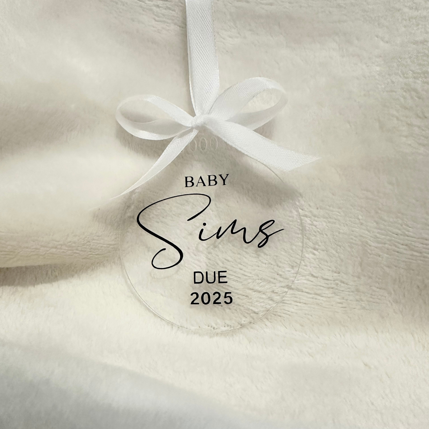 Baby Announcement Bauble