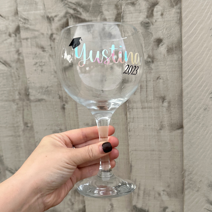 Personalised Graduation Glass