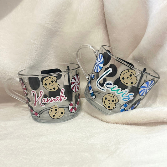 Milk & Cookies Large Glass Mug