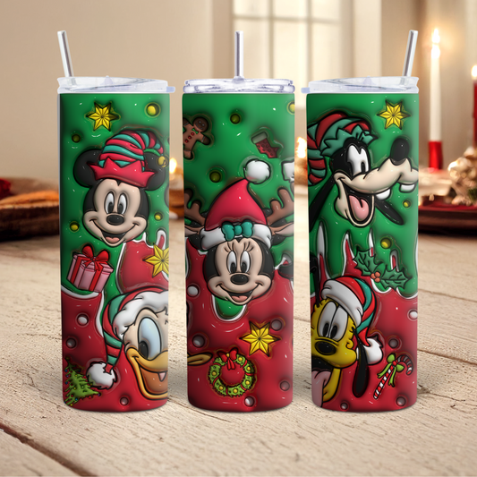 Christmas Mouse and Friends 3D Tumbler