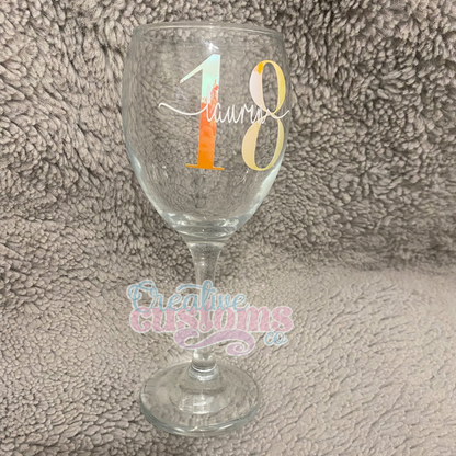 Personalised Birthday Glass