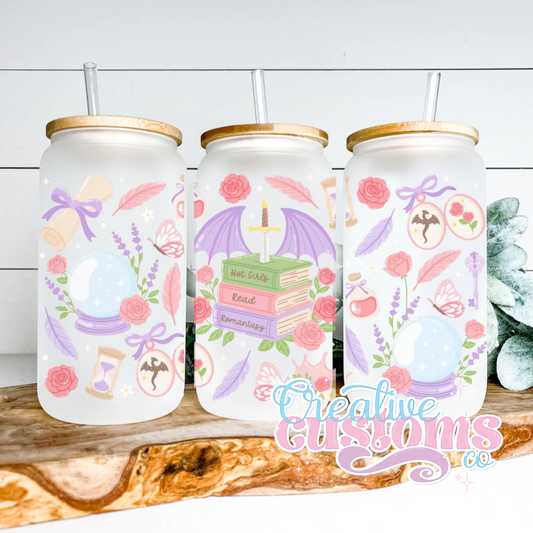 Romantasy Book Glass Can