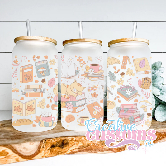 Cosy Bookish Glass Can