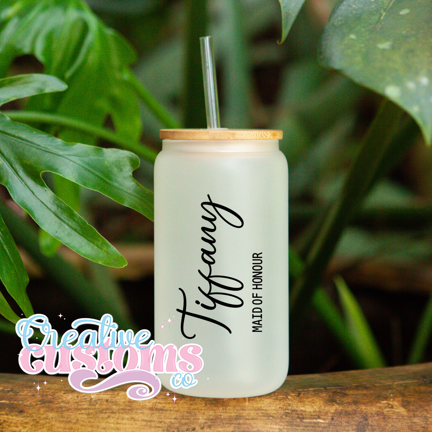 Bridal Party Glass Can