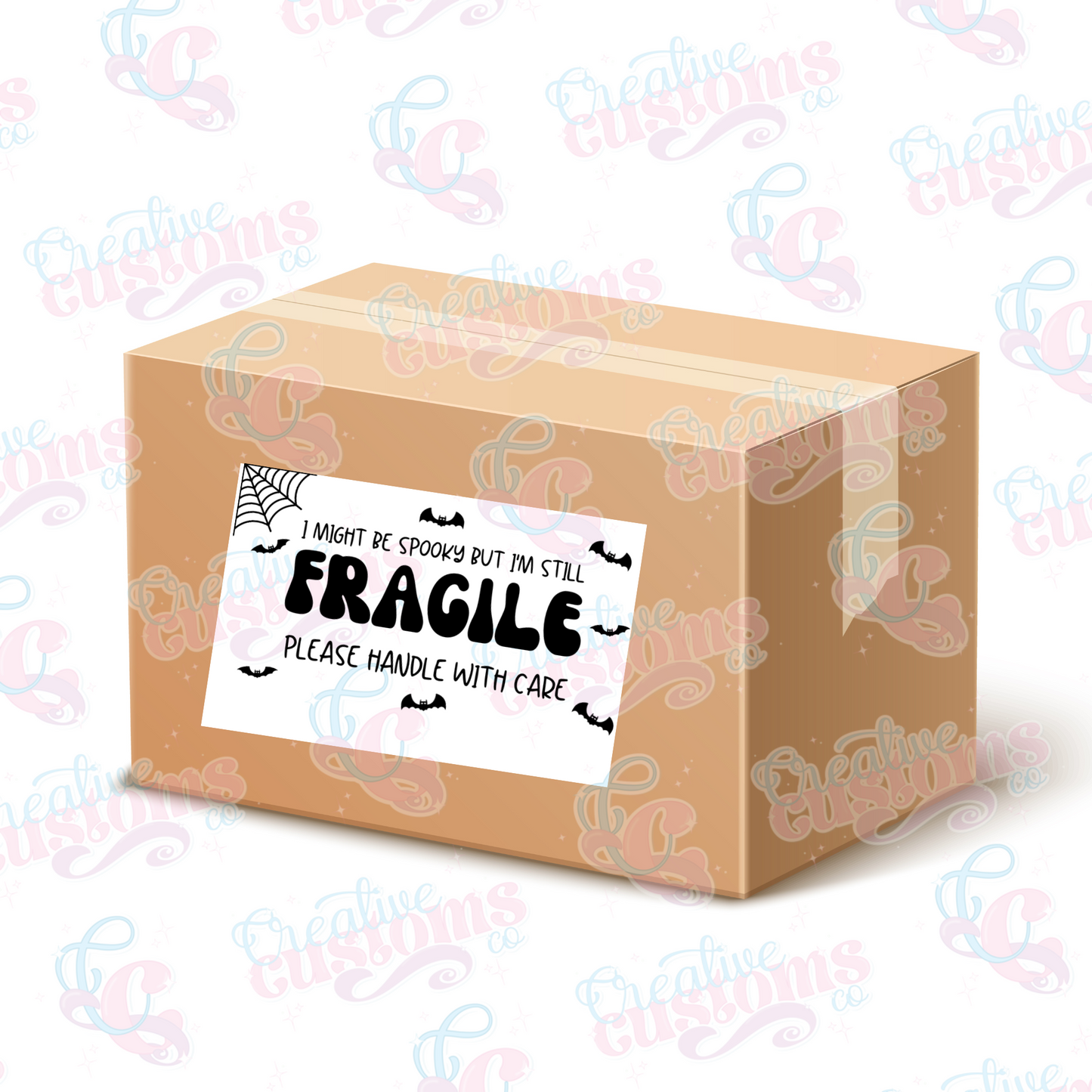 Spooky Fragile Printed Packaging Labels