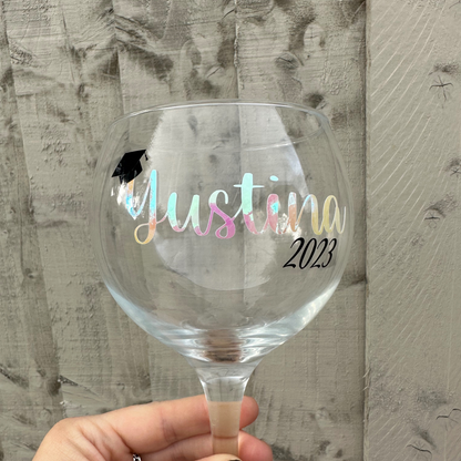 Personalised Graduation Gin Glass