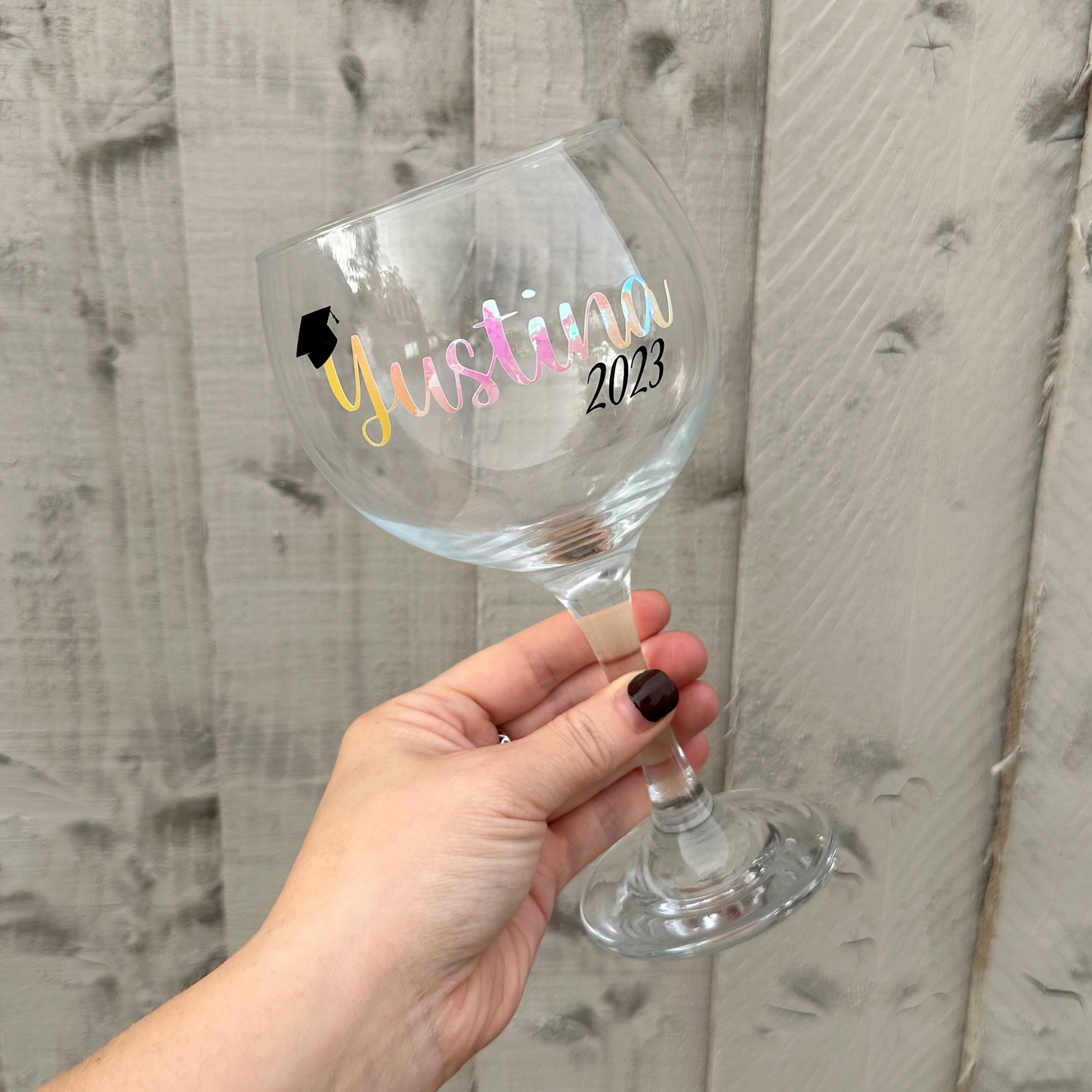 Personalised Graduation Gin Glass