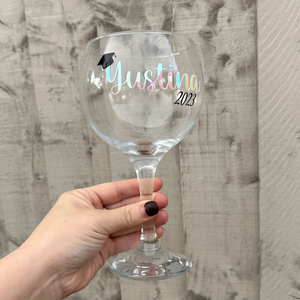Personalised Graduation Gin Glass