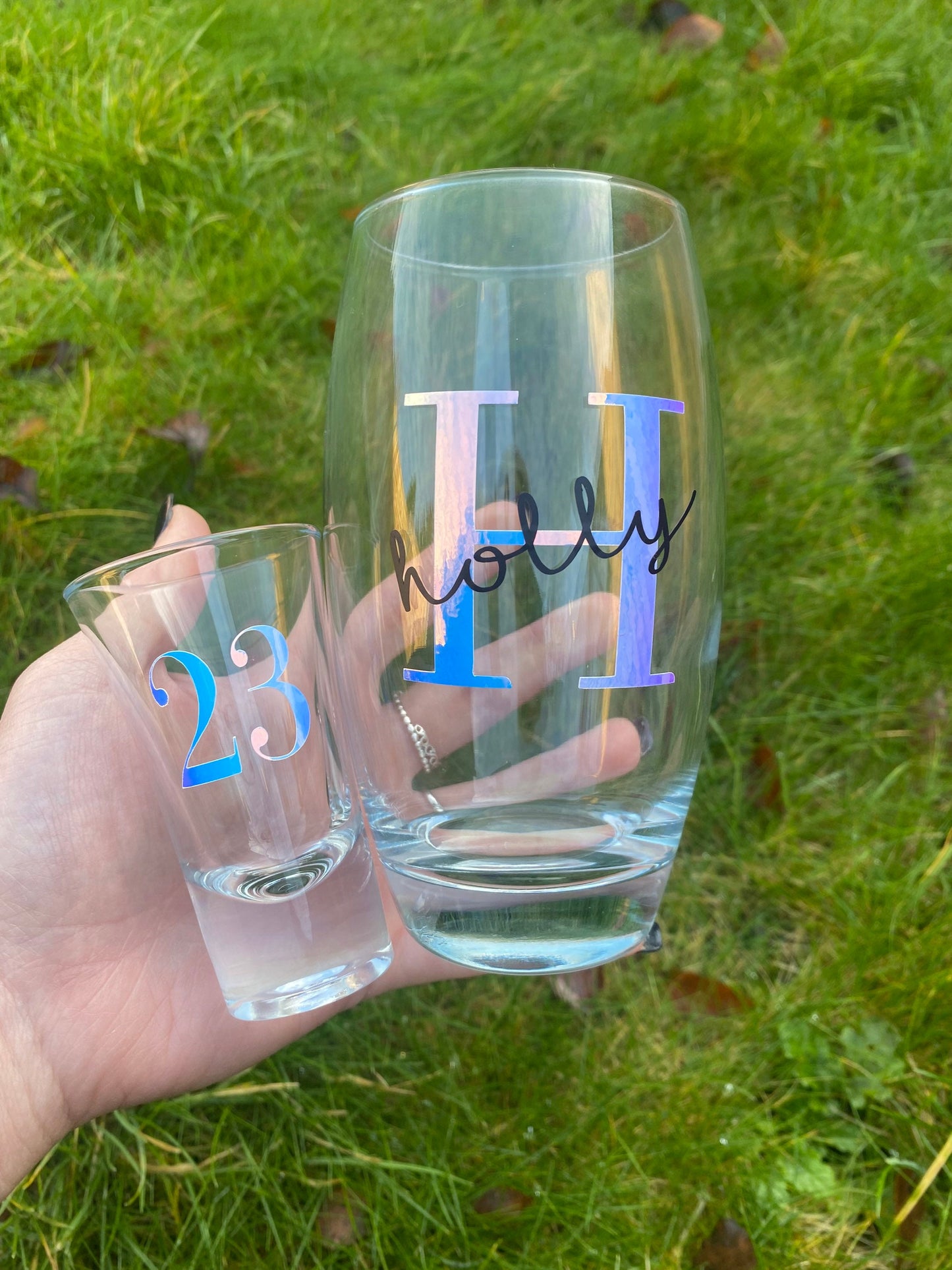 Personalised water glass