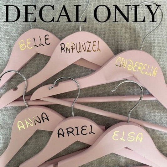 Personalised Disney Princess / Superhero hanger labels