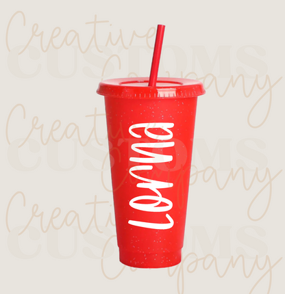 Personalised Glitter Cold Cup